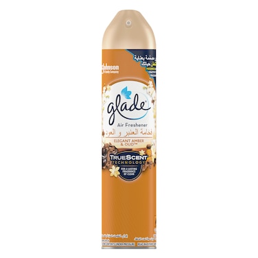 Glade Air Freshener Spray, Elegant Amber &amp; Oud, 300ml