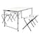 Campmate Folding Table With Chairs Silver Pack of 4