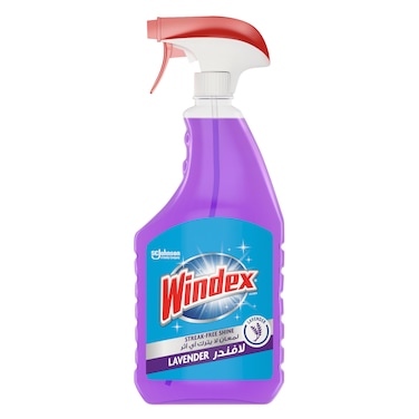 ويندكس بخاخ منظف وملمع الزجاج برائحة الافندر، 750 مل