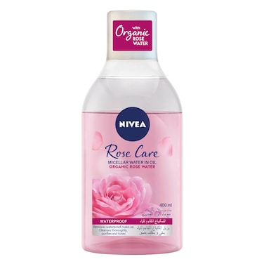NIVEA Face Micellar Water, Makeup Remover, Rose Care with Organic Rose, All Skin Types, 400ml
