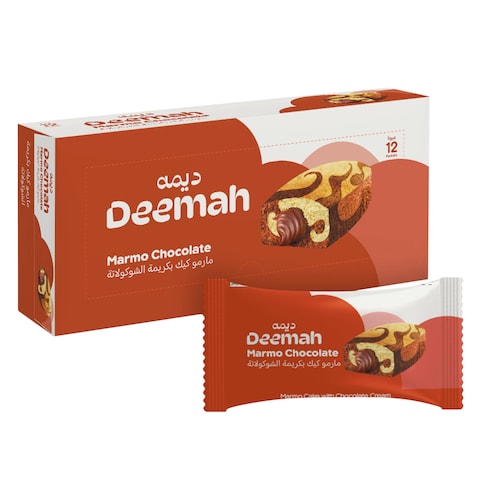Deemah Chocolate Marmo Cake 40g Pack of 12