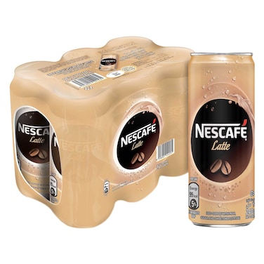 Nescafe Ready To Drink Latte Chilled Coffee Can 240ml x6