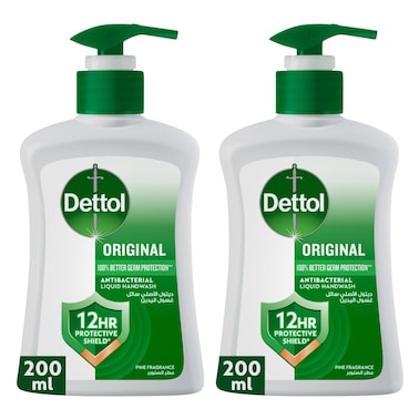 Dettol Original Liquid Handwash, Pine Scent, 200ml x 2