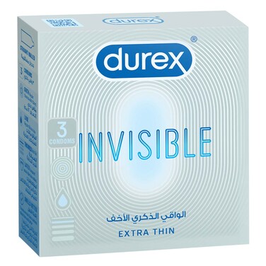 ديوريكس واقي ذكري إنفيزبل شديد الرقة ×3