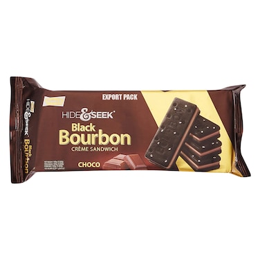 Parle Hide &amp; Seek Black Bourbon Choco Creme Sandwich 100g