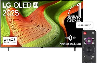 LG OLED65B56LA 65 بوصة LG OLED AI B5 4K 120Hz تلفزيون ذكي بتقنية الذكاء الاصطناعي ماجيك عن بعد ويب OS25 دولبي فيجن / HDR10 / HLG/دولبي اتموس [2025]