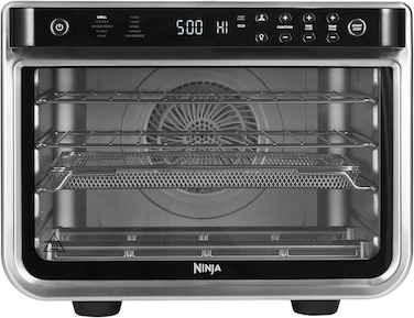 Ninja Foodi 10-In-1 Multifunction Oven, Fast Mini Oven, Countertop Oven, 10 Cooking Functions, Air Fry, Pizza, Grill, Roast, Bake, Toast And Bagel, Silver/Black, DT200ME