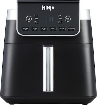 Ninja Air Fryer MAX PRO, 6.2L, Large Square Single Drawer, Roast, Bake, Air Fry, Family Size, Digital, Non-Stick, Dishwasher Safe Basket &amp; Crisper Plate, Black, AF180ME