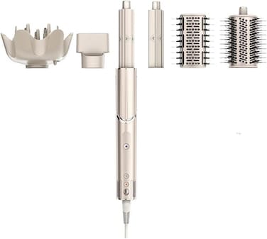 Shark Flexstyle Air Styling &amp; Drying System, Powerful Hair Blow Dryer &amp; Multi-Styler With Auto-Wrap Curlers, Curl-Defining, Oval Brush, &amp; Concentrator Attachment, Stone, HD441SLME