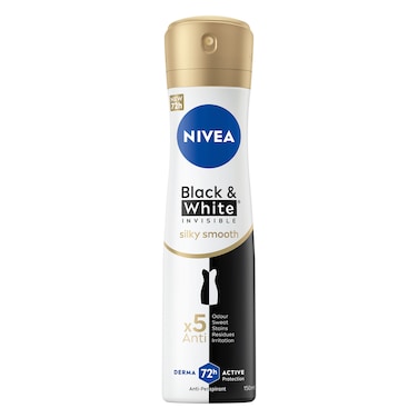 NIVEA Antiperspirant Spray for WoMen Black &amp; White Invisible Silky Smooth Shaving 150ml