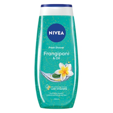 NIVEA Shower Gel Body Wash, Frangipani &amp; Oil Caring Oil Pearls Frangipani Scent, 250ml