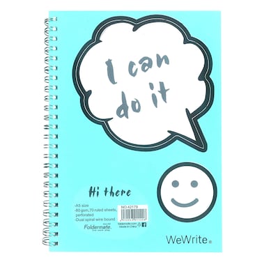 Foldermate Spiral Notebook 70 Sheets 1 Piece