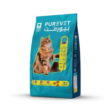 Purevet Chicken and Potatoes Dry Cat Food - 1 kg