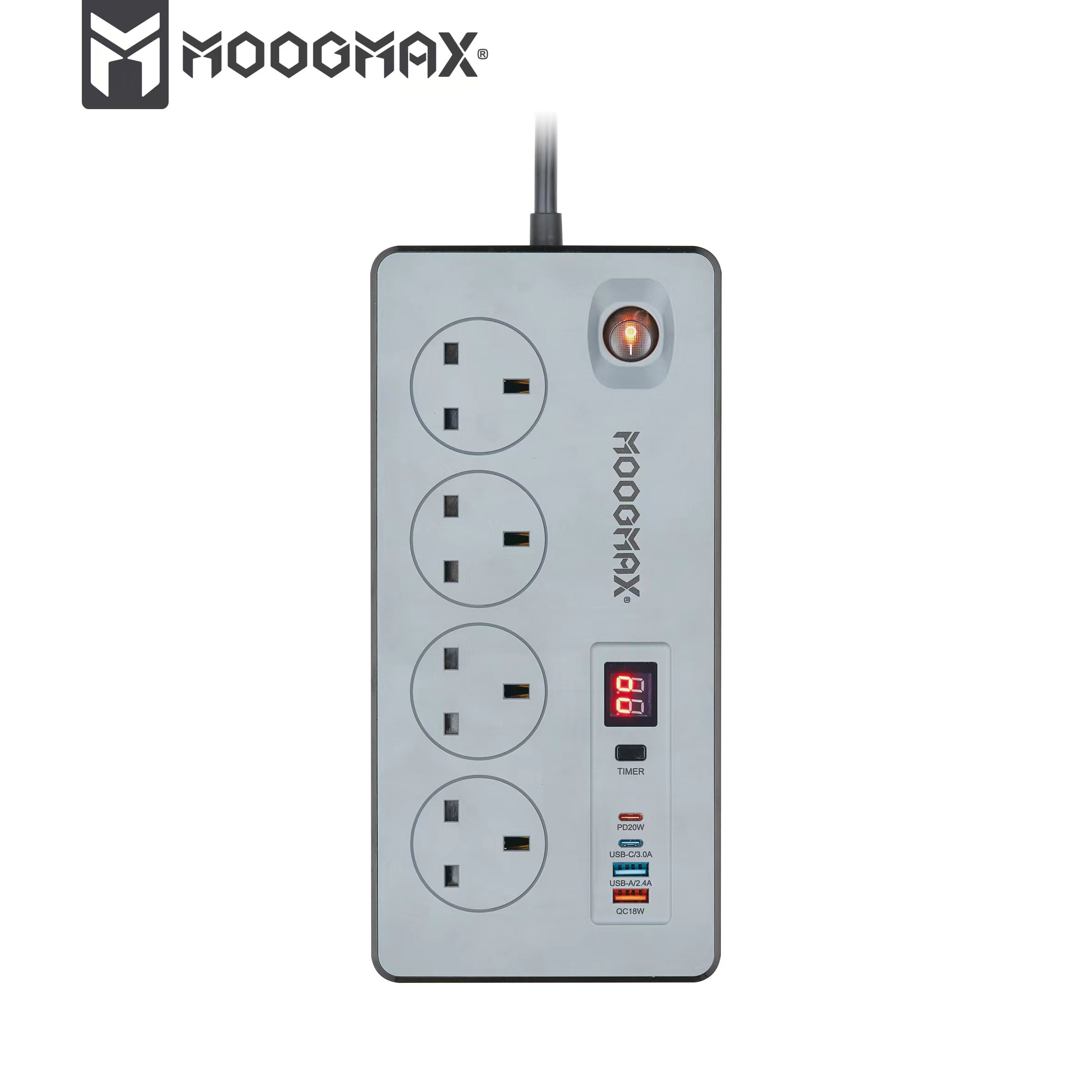 Buy Extension Cord- 4 Power Socket- 5 Meter- 2xUSB Port-2xType C Port ...
