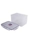 LocknLock Hpl827 Food Container, Clear Blue, W 9.3 X H 6.6 X D 5.9cm, 4.5 Liter, Rectangular, Polypropylene
