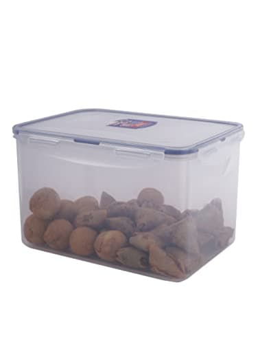 LocknLock Hpl827 Food Container, Clear Blue, W 9.3 X H 6.6 X D 5.9cm, 4.5 Liter, Rectangular, Polypropylene