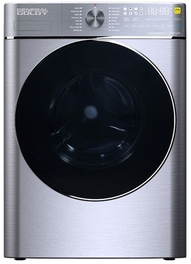 General Goldy front automatic washing machine, 10 kg / 6 kg, steel, GWMF1006S