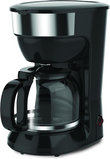 كولين ماكينة تحضير القهوة 900 واط مع فلتر، أسود، ستانلس ستيل