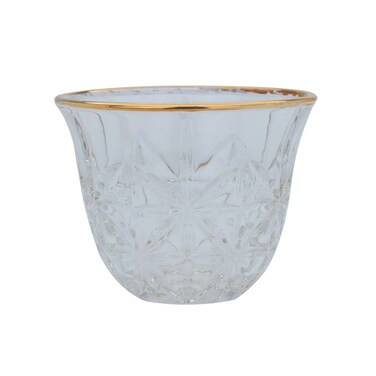 طقم فناجين قهوة زجاجية مكونة من 6 قطع كحد أقصى