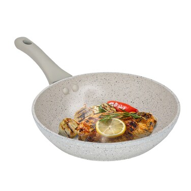 Granite Frying Pan Rocky, 22cm - White