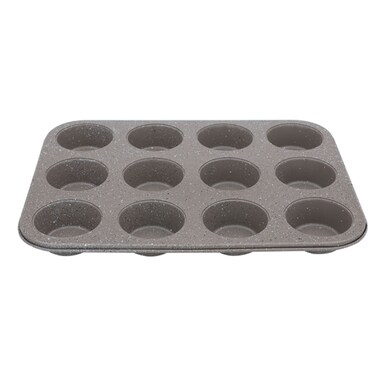Alsaif Gallery Bake Chef Granite Cappuccino Cupcake Pan 12 Cups