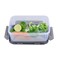 Gray rectangular plastic food container 1000 ml