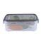 Gray rectangular plastic food container 1000 ml