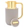 Laura Everest Thermos, 1L, Golden Handle, Glass Internal Insulation, Plastic Outer Body - Light Brow