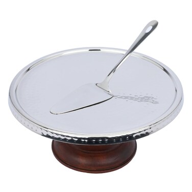 حامل تقديم للحلويات - فضي