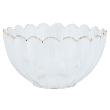 Al Saif Gallery glass bowl, 6.5 x 12 cm, deep round - clear