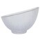 Al Saif Gallery glass bowl, 12.2 x 7.7 x 17.5 x 6.6 cm, slanted design - transparent
