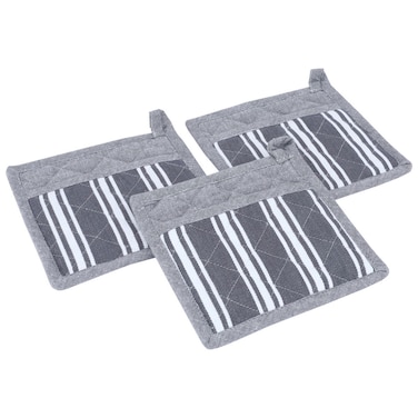 Seif Gallery Fiber Bowl Holder Set, 3 Pieces - White and Grey