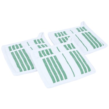 Set of 3 Fabric Pot Holders by Seif Gallery - Green