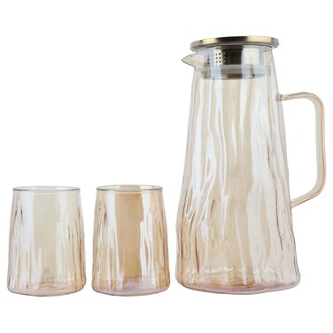 Jack's honey glass set with lid, 1800 ml, with 2 cups