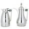Alaa Nickel Thermos Set With Oiled Marble Handle, Two Pieces