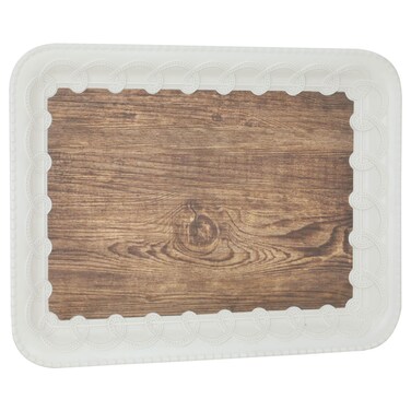 صينية تقديم الميلامين، سيف، 44.8 × 34 × 3 سم، مستطيل - خشب