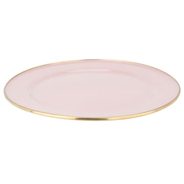 سيف غاليري صحن تقديم فولاذي، 30 سم، دائري - وردي فاتح