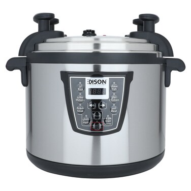 Edison Electric Pressure Cooker Gray Granite Pot 17 Liters 2000 Watts