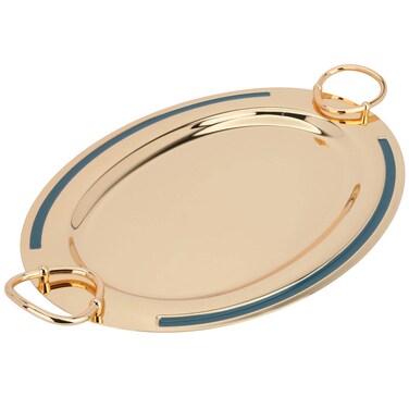 صينية ستانلس ستيل 48x34x2 سم - ذهبي