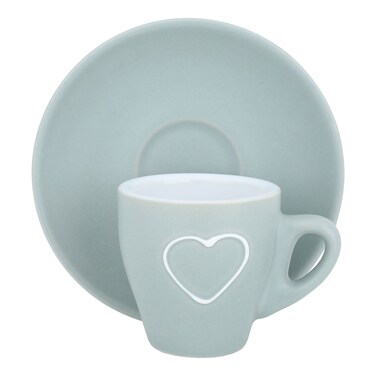 طقم فناجين قهوة تركية خضراء فاتحة، 12 قطعة