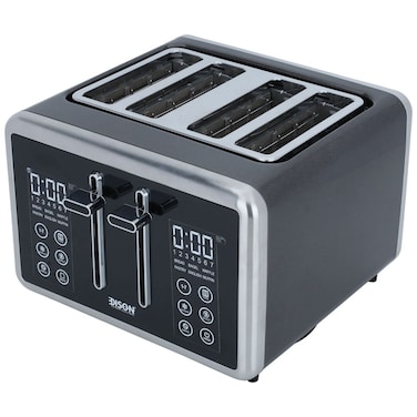 Digital Toast Heater, Steel, Black, 1700-1440 Watt, 4 Slices