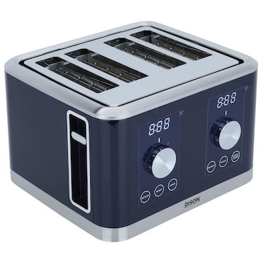 digital toast heater, navy blue, 4 slices, 1600 watts