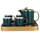 Porcelain Tea Serving Set, 250 ml/1 liter, 4 Cups, Tofaria Golden Green