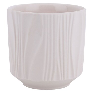 كوب قهوة من السيراميك الوردي المموج