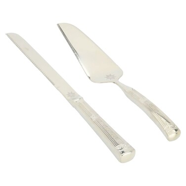 سيف غاليري طقم ملاعق تقديم كيك، 2 قطعة - ذهبي