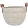 Basket by Alsaif Gallery, Round, 35&times;35&times;25 cm - Light Beige