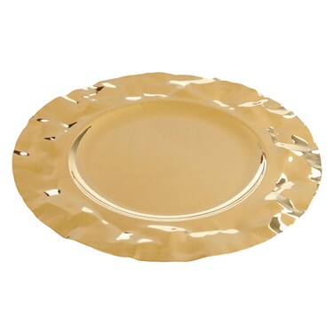 Saif Gallery Serving Tray, 35 x 35 x 2 cm, Round - Gold