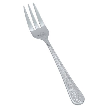 طقم شوكة حلوى فولاذية من سيف غاليري، 6 قطع، خشب - فضي