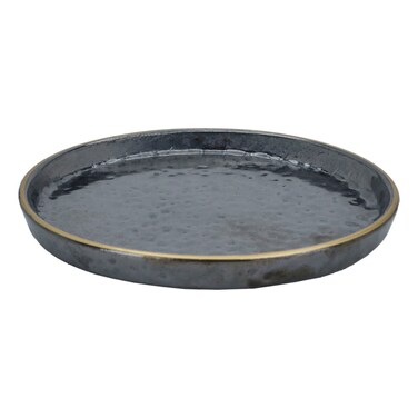Saif Gallery Porcelain Serving Platter, 13 cm, Flat - Black
