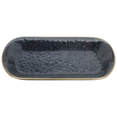 Serving Platter - Saif Gallery Porcelain, 19 cm, Oval - Black